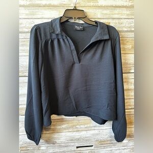 NWT JOLIE & JOY black long, sleeved black shirt in size XL.